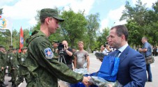 Михаил Бабич принял участие в закрытии 2-й смены лагеря «Гвардеец-1»